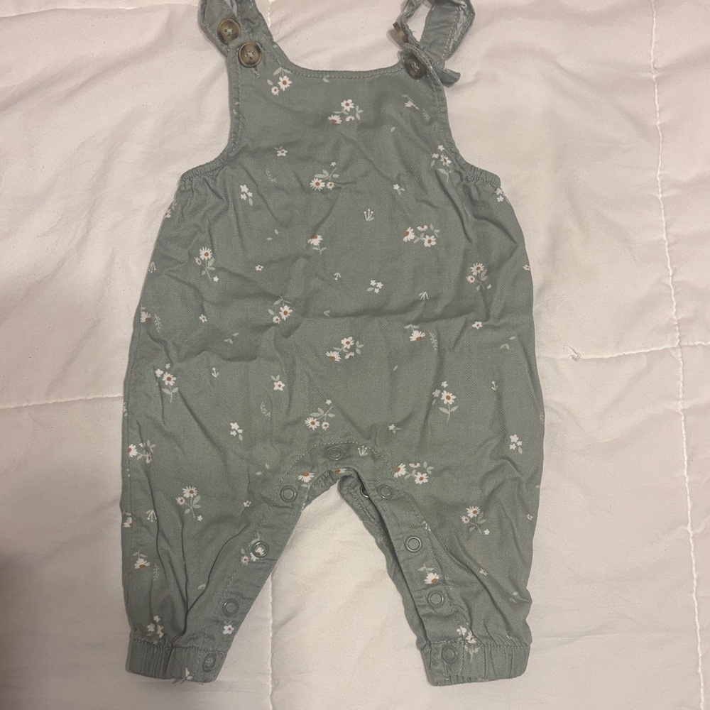 Carter's Sage Floral Kids Overalls